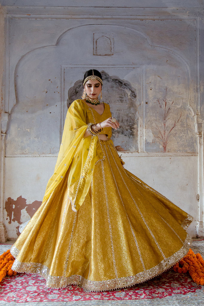 Swati Yellow Lehenga Gulabo Jaipur