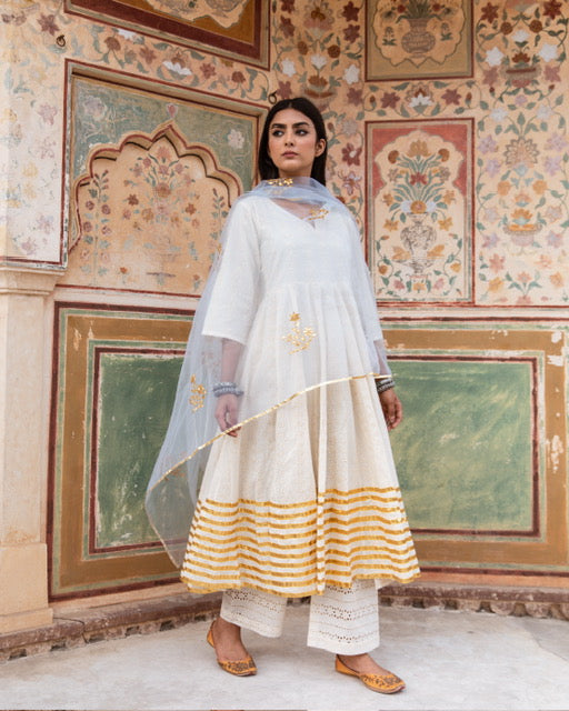 Tabu Blue Anarkali Set Gulabo Jaipur