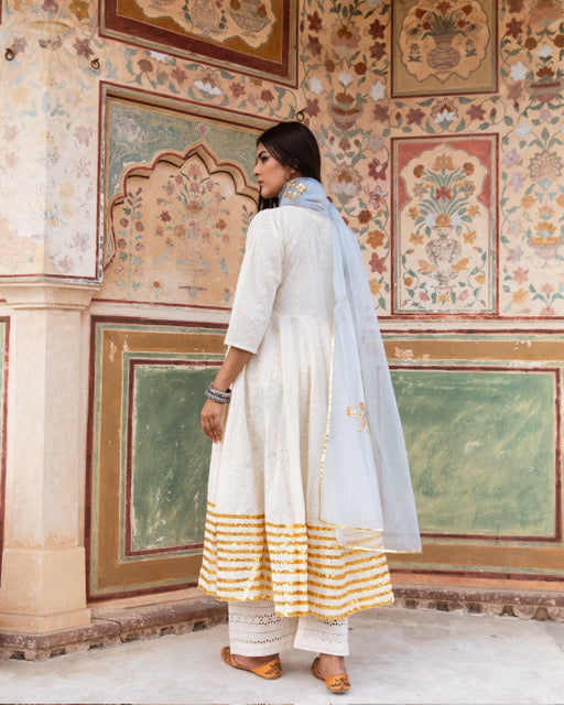 Tabu Blue Anarkali Set Gulabo Jaipur