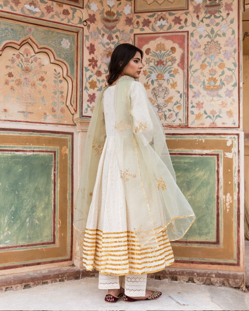 Tabu Green Anarkali Set Gulabo Jaipur