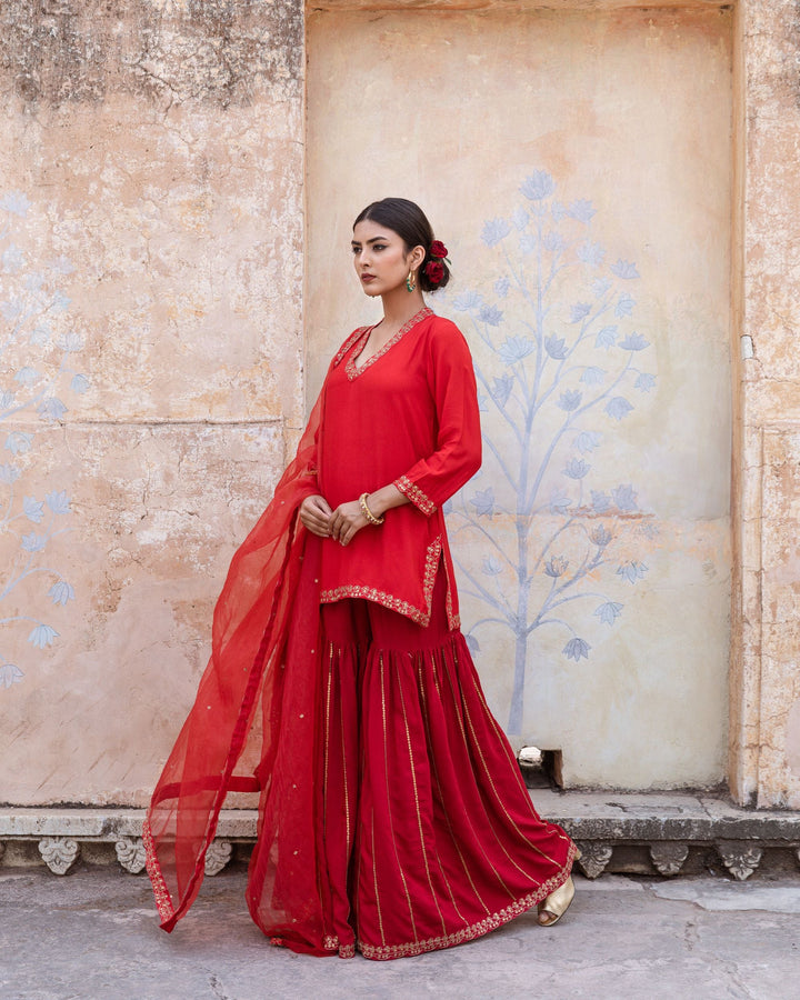 UMRAO RED SET Gulabo Jaipur