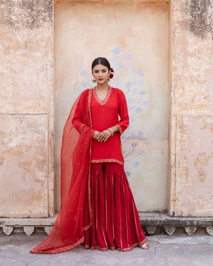 UMRAO RED SET Gulabo Jaipur