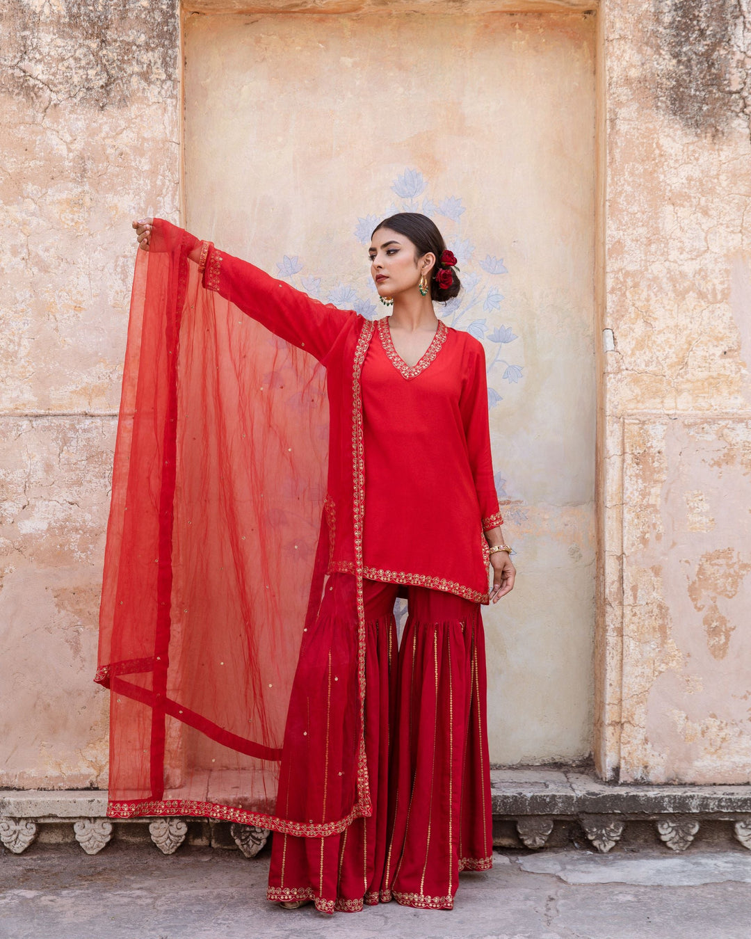 UMRAO RED SET Gulabo Jaipur