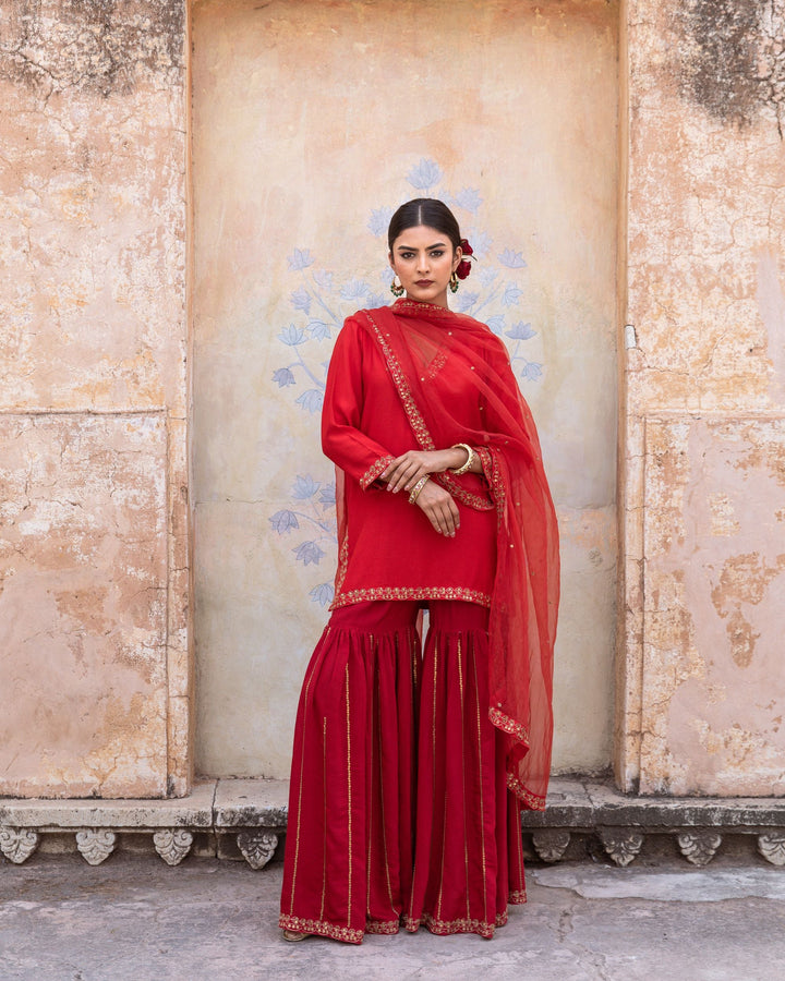 UMRAO RED SET Gulabo Jaipur
