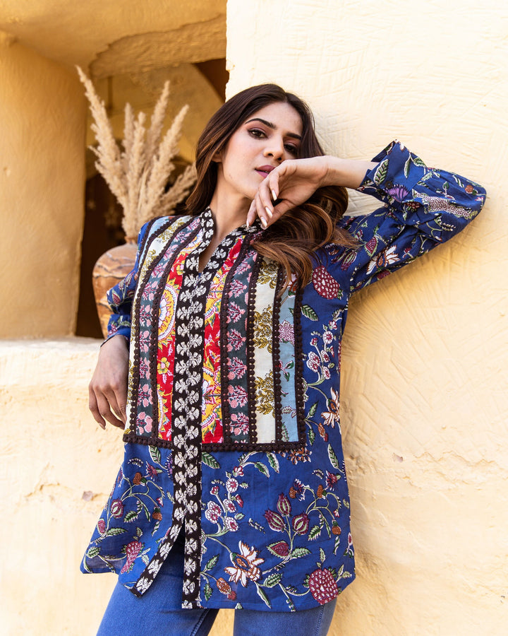 ZIA BLUE TOP Gulabo Jaipur