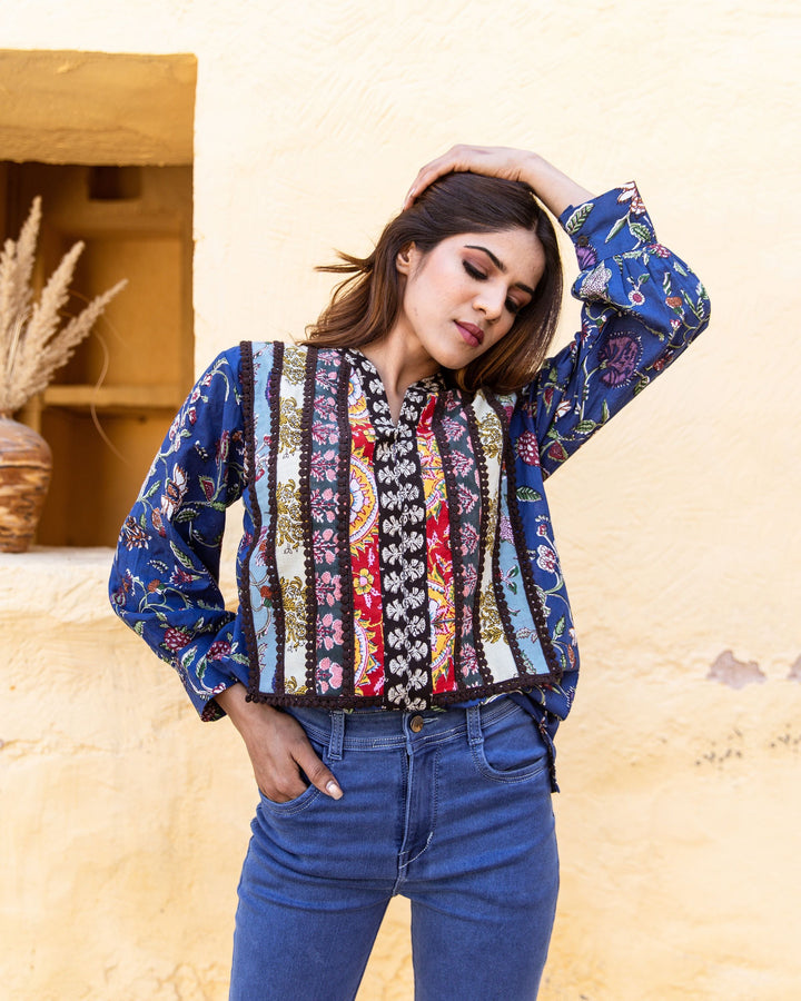 ZIA BLUE TOP Gulabo Jaipur