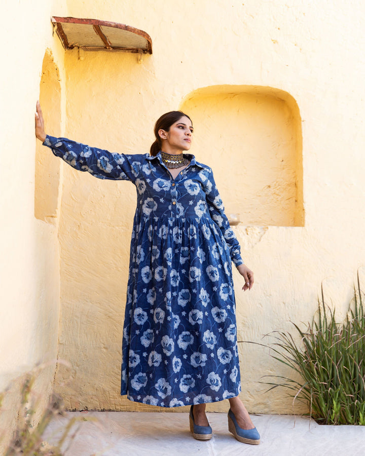 ZOLA INDIGO DRESS Gulabo Jaipur