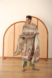 Zara Mint Straight Kurta Set With Dupatta 4