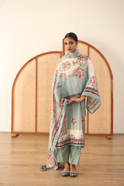Zara Sky Straight Kurta Set With Dupatta 3