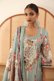 Zara Sky Straight Kurta Set With Dupatta 1