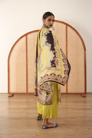 Zara Yellow Straight Kurta Set With Dupatta 4